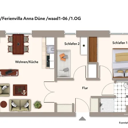 Apartamento Ferienvillen Anna Duene Ferienvillen Anna Duene 1-06 *